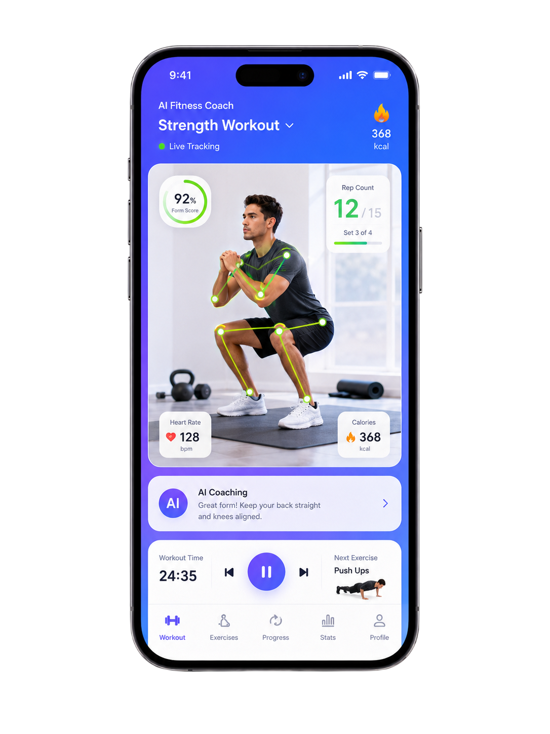 Mobile app mockup